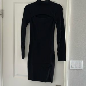 Leith Black Sweater Dress with Cutout